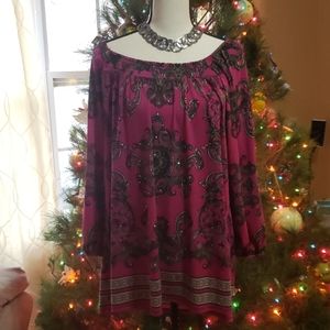 💎3 for $45💎 Alfani Fuchsia Studded Tunic Sz XL